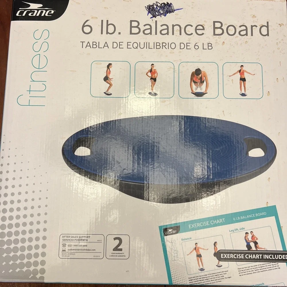 Crane Balance Board :: Stretching/Push Up/Planks/Calisthenics 330 lbs. Blue